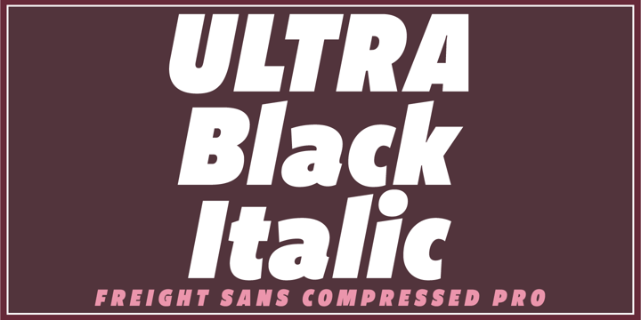 Freight Sans UPro Ultra Black