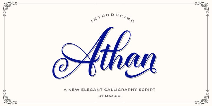 Athan Script Font Poster 7