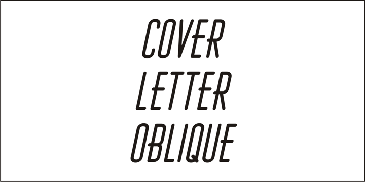 Cover Letter JNL Font Poster 2