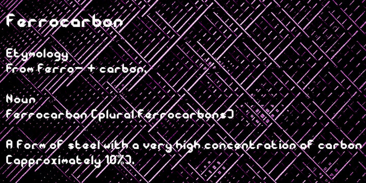 Ferrocarbon Font Poster 2