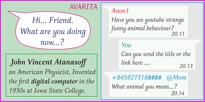 Avarita Font Poster 4