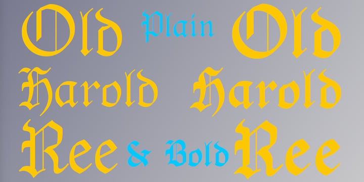 OldHaroldRee Font Poster 6