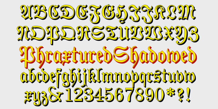 Phraxtured Font Poster 5