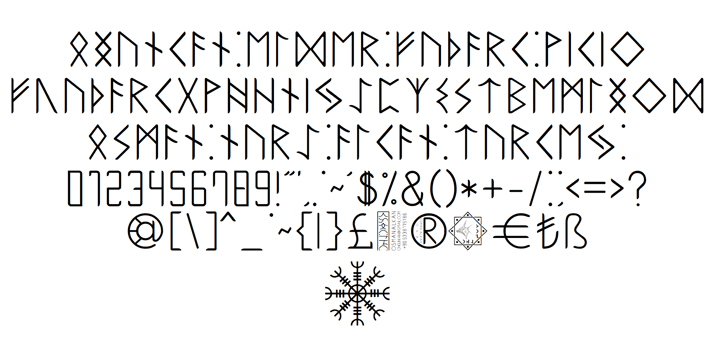 Ongunkan Elder Futhark Viking Font Poster 4