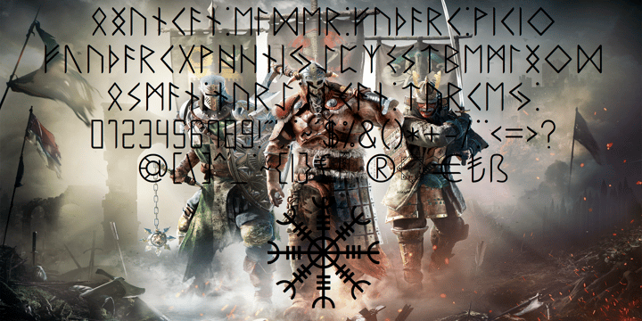 Ongunkan Elder Futhark Viking Font Poster 2