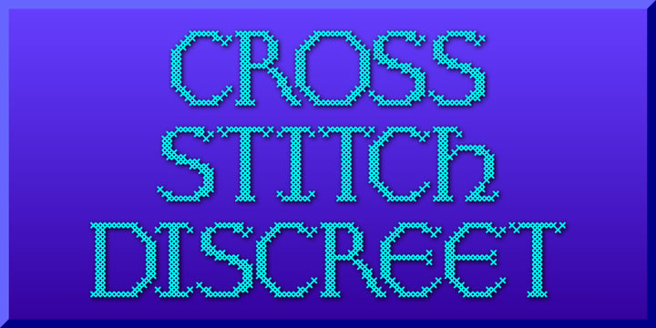 Cross Stitch Discreet Font Poster 1