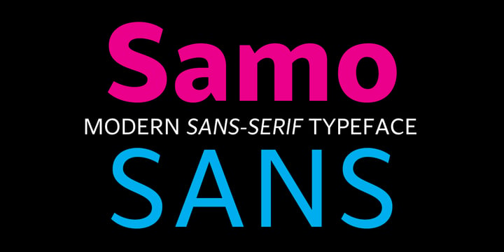 Samo Sans Font Poster 1