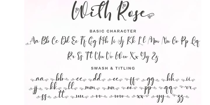 With Rose Font Poster 8