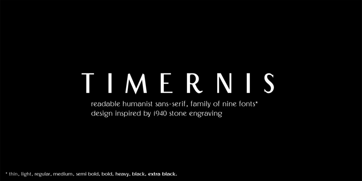 Timernis Font Poster 2