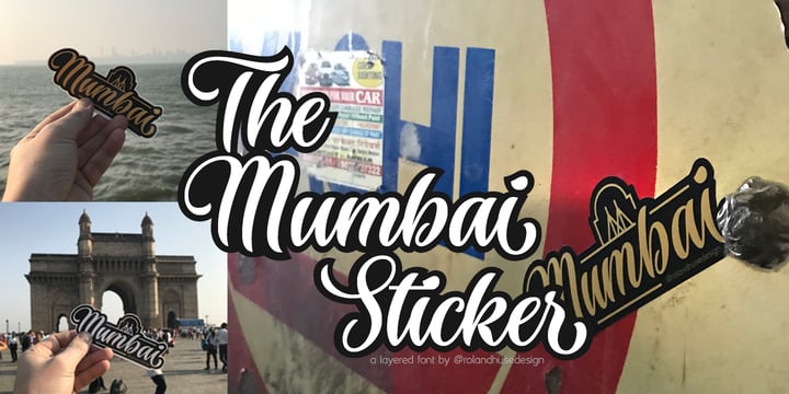 The Mumbai Sticker Font Poster 5