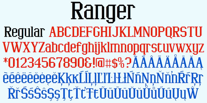 Ranger Font Poster 3