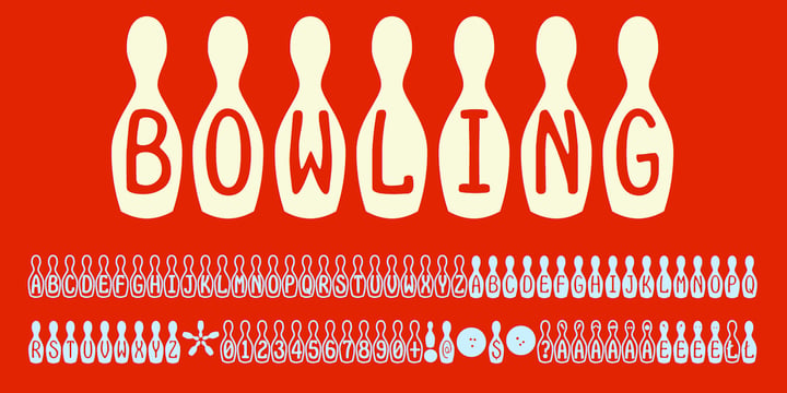 Bowling Font Poster 4