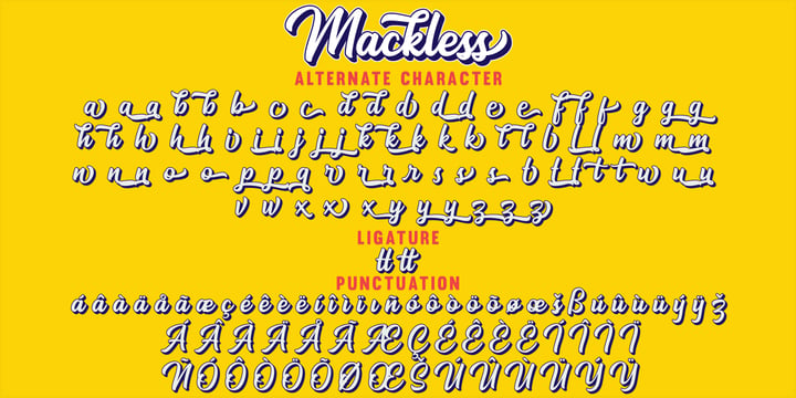 Mackless Script Font Poster 2