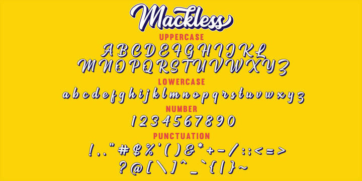 Mackless Script Font Poster 3