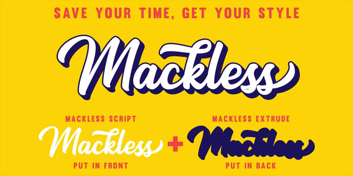 Mackless Script Font Poster 12