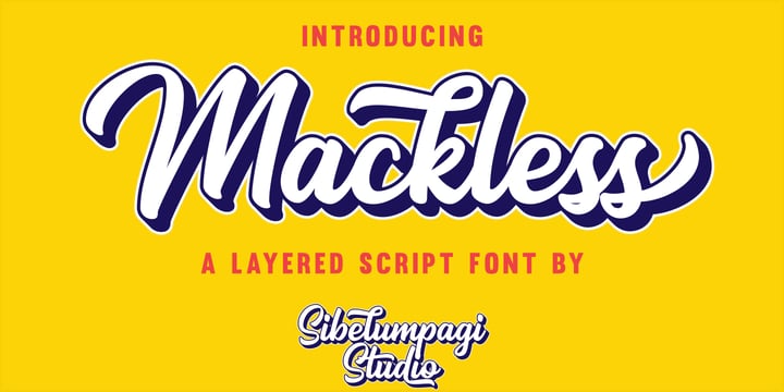 Mackless Script Font Poster 15