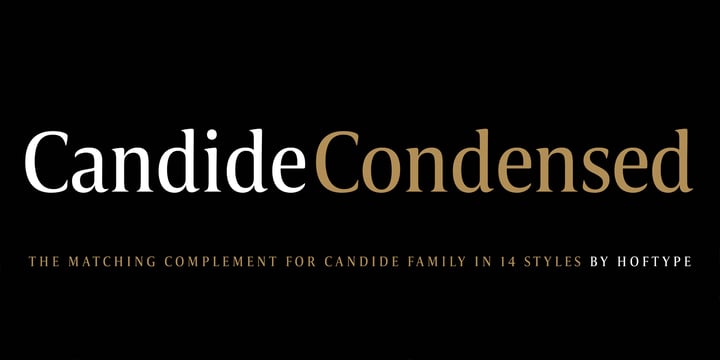 Candide Condensed Font Poster 1