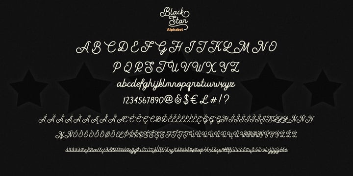 Black Star Font Poster 2