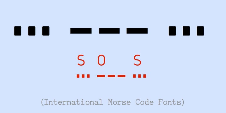 XIntnl Morse Code Font Poster 1
