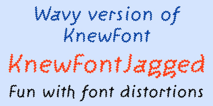 Knew Font Jagged Font Poster 4