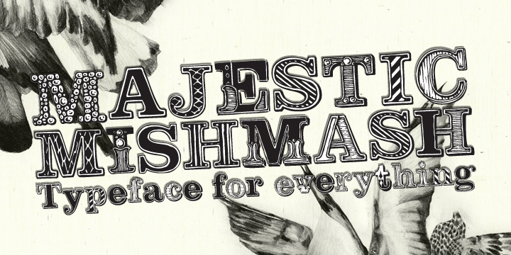 Majestic Mishmash Font Poster 1