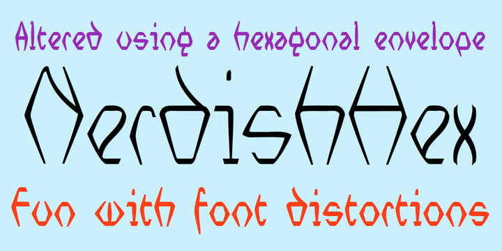 Nerdish Hex Font Poster 5