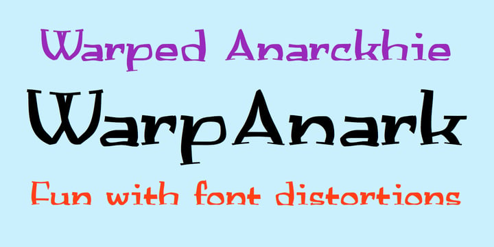 WarpedAnark Font Poster 3