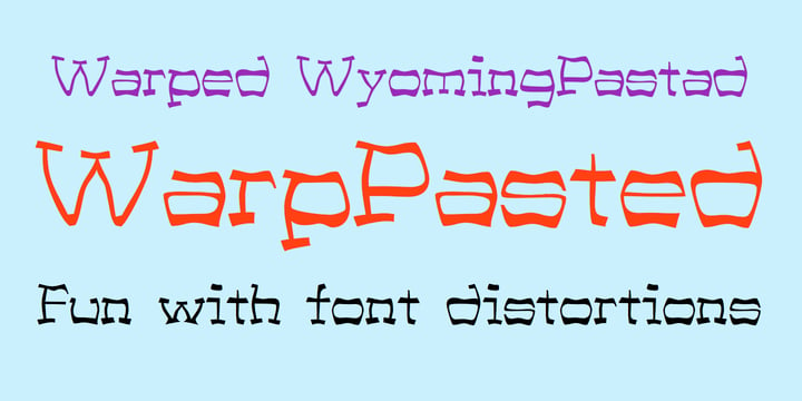 Warped Pasted Font Poster 1