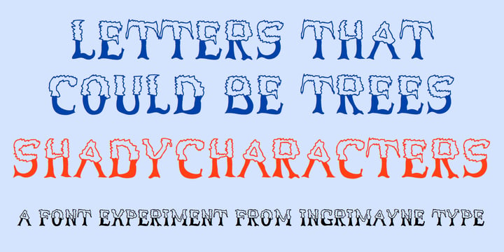ShadyCharacters Font Poster 1