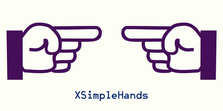 XSimple Hands Font Poster 5