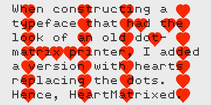 HeartMatrixed Font Poster 5