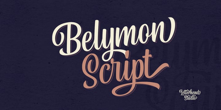 Belymon Script Font Poster 6