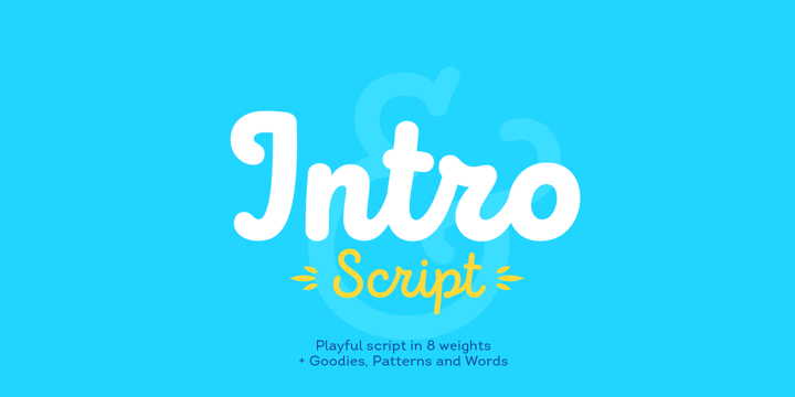 Intro Script Font Poster 1