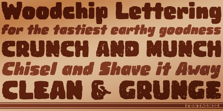 Woodchip Font Poster 1