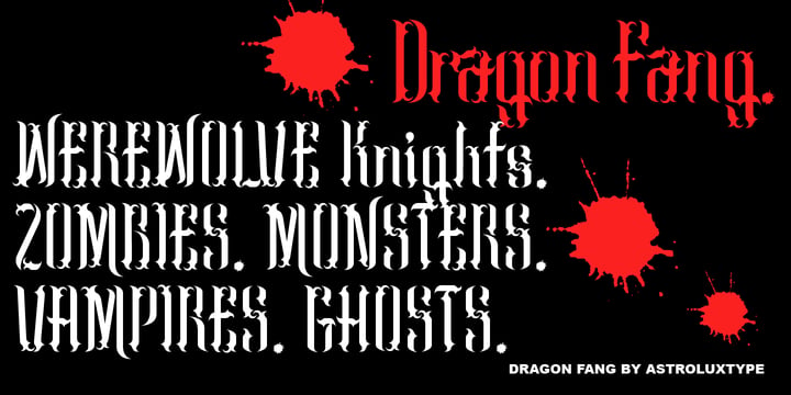 Dragon Fang Font Poster 1