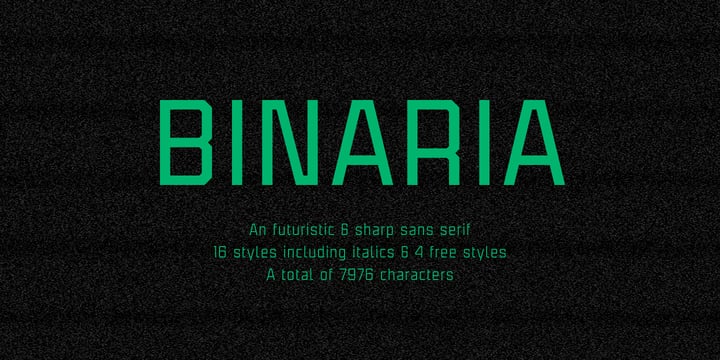 Binaria Font Poster 1