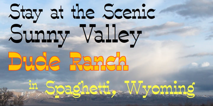 WyomingSpaghetti Font Poster 2