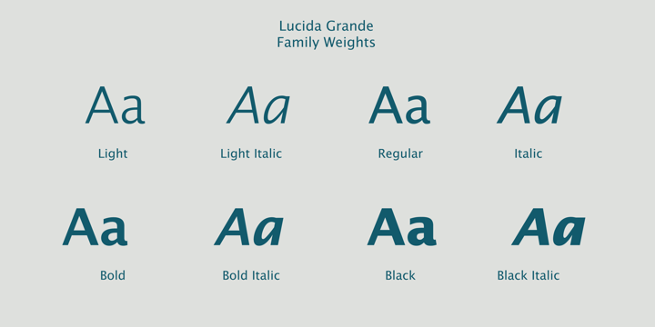Lucida Grande Font Poster 4