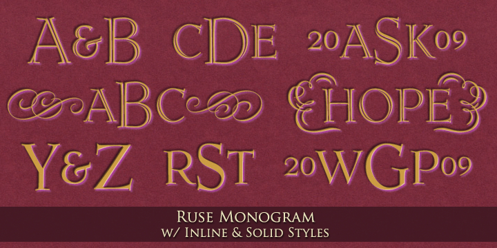 MFC Ruse Monogram Font Poster 6
