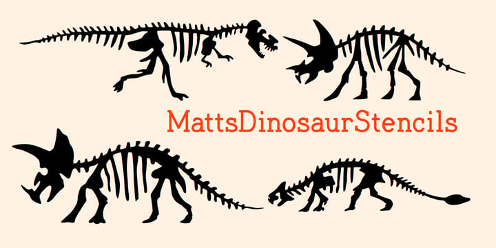 MattsDinosaurStencils Font Poster 4