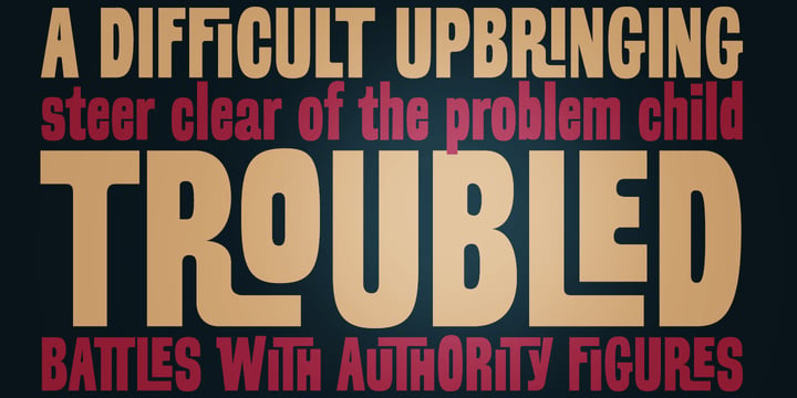 Troubled PB Font Poster 5
