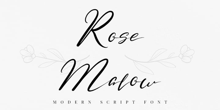 Rose Malow Font Poster 8