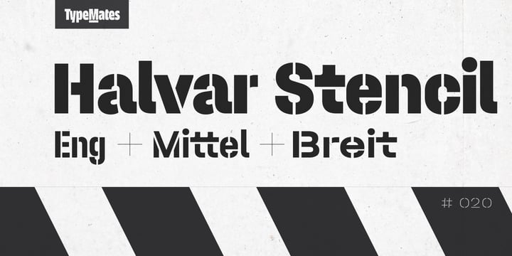 Halvar Stencil Font Poster 11