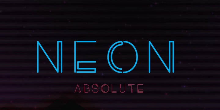 Neon Absolute Font Poster 1
