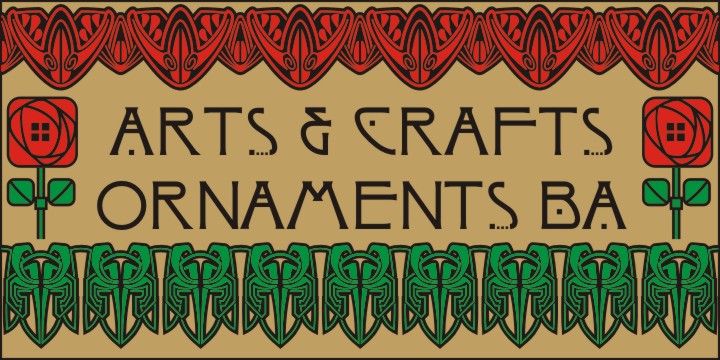 Image of Arts And Crafts Ornaments BA Font