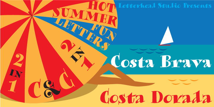 Costa Dorada Font Poster 1