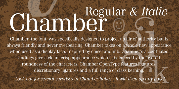 Chamber Font Poster 1