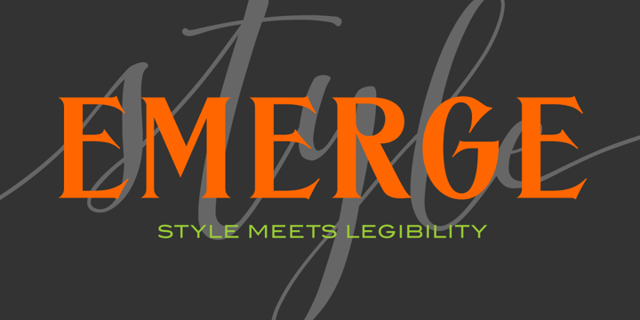 Emerge BF Font Poster 1