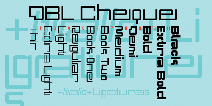 DBL Cheque Font Poster 2