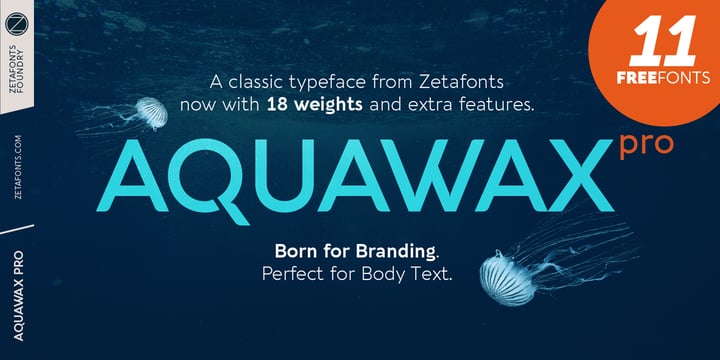 Aquawax Pro Font Poster 1